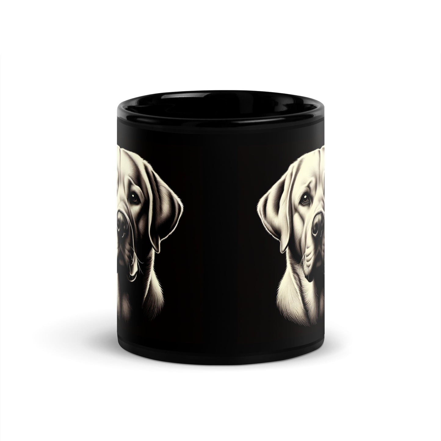 Labrador Black Glossy Mug