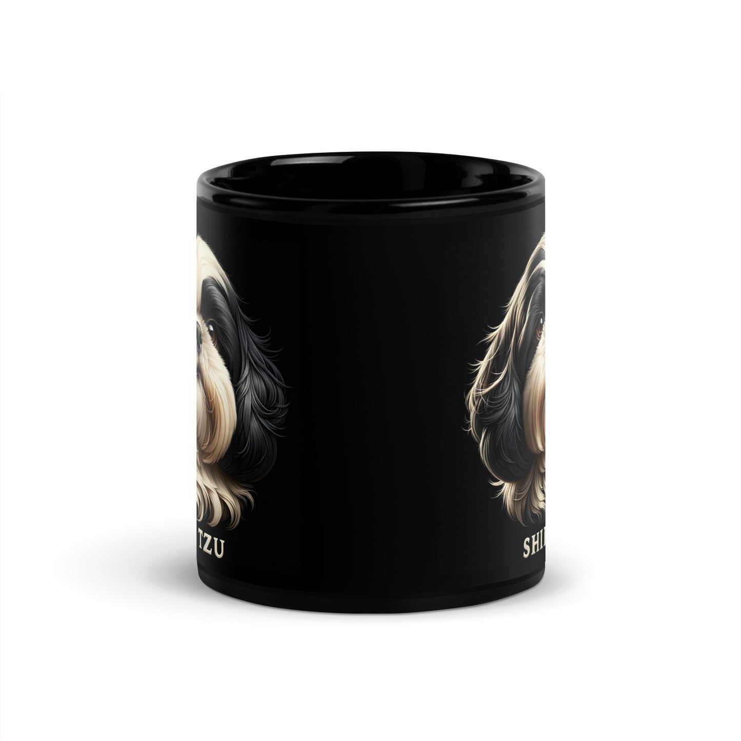 Shih Tsu Black Glossy Mug