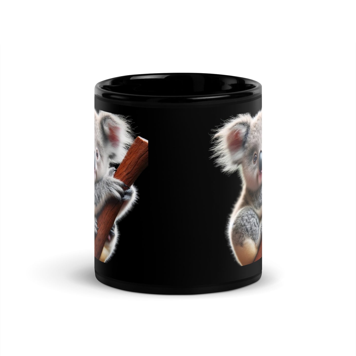 Koala Black Glossy Mug