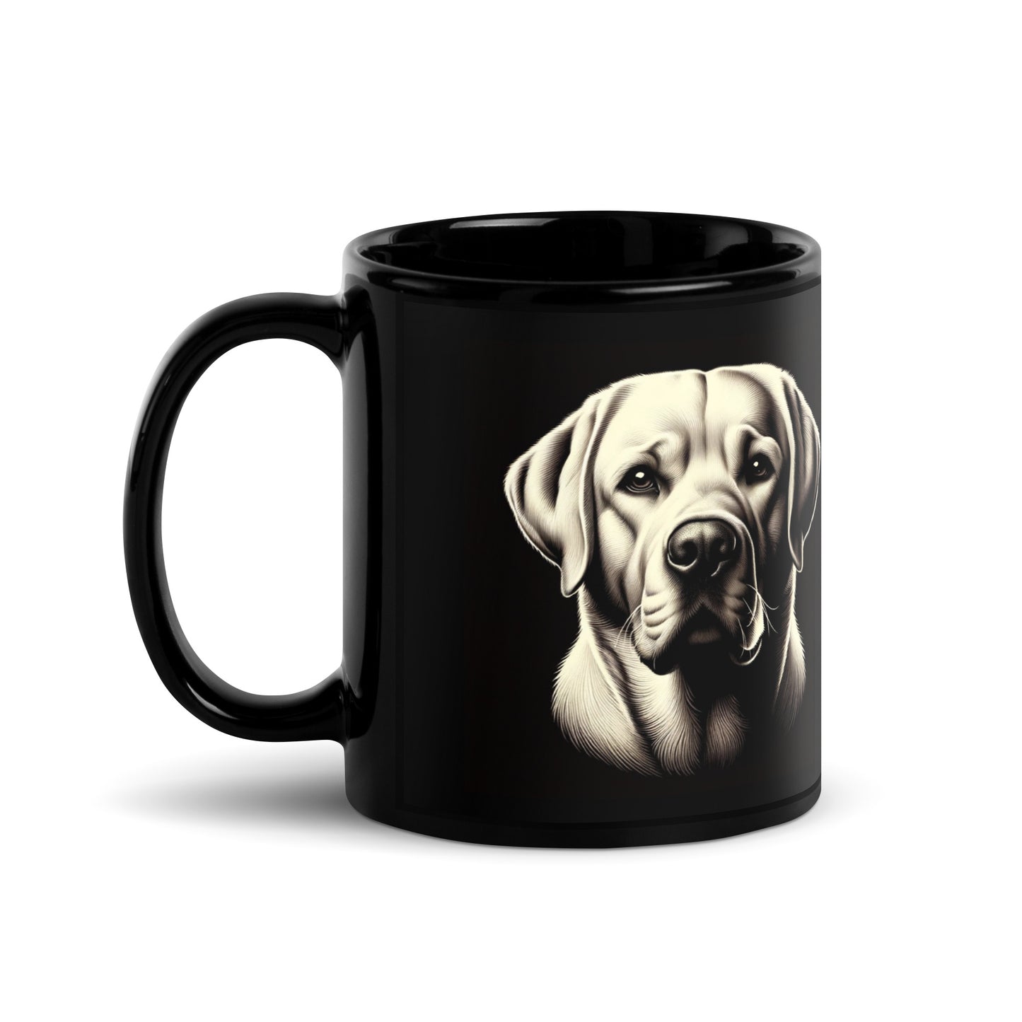Labrador Black Glossy Mug