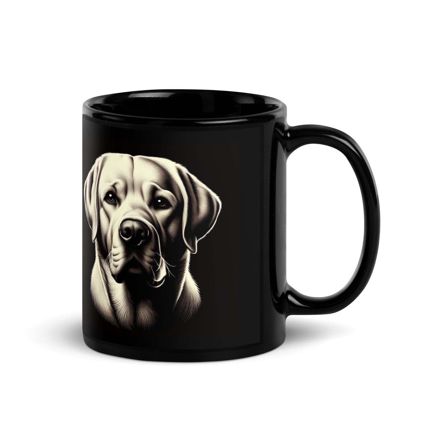 Labrador Black Glossy Mug