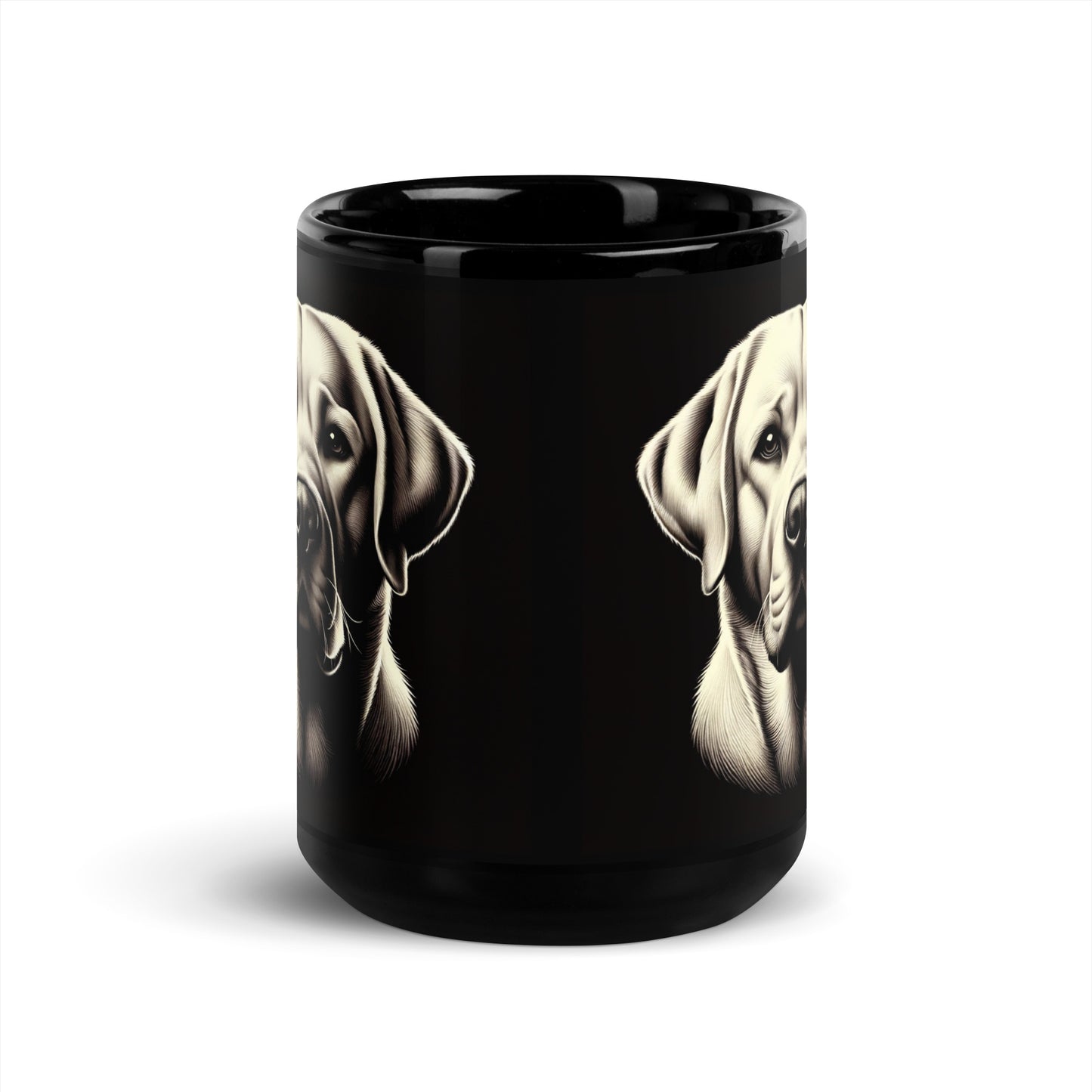 Labrador Black Glossy Mug