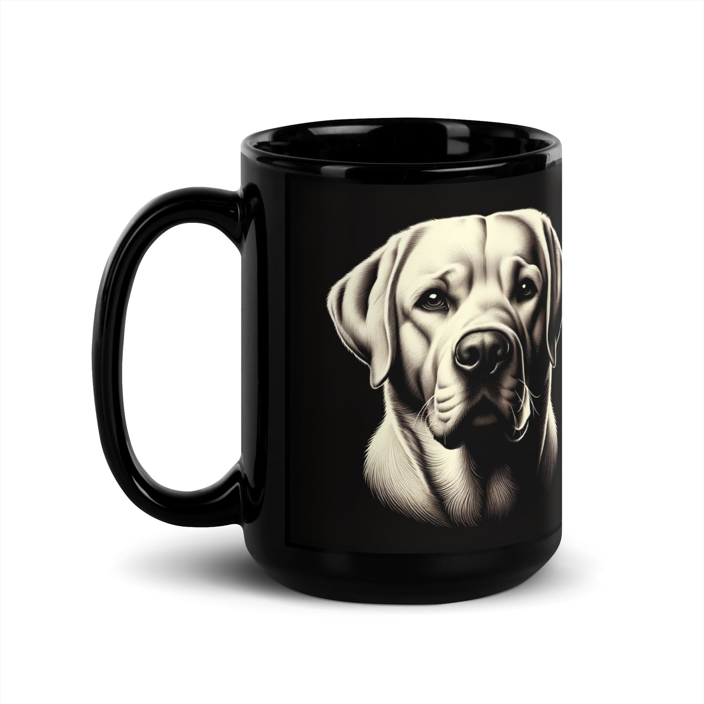 Labrador Black Glossy Mug