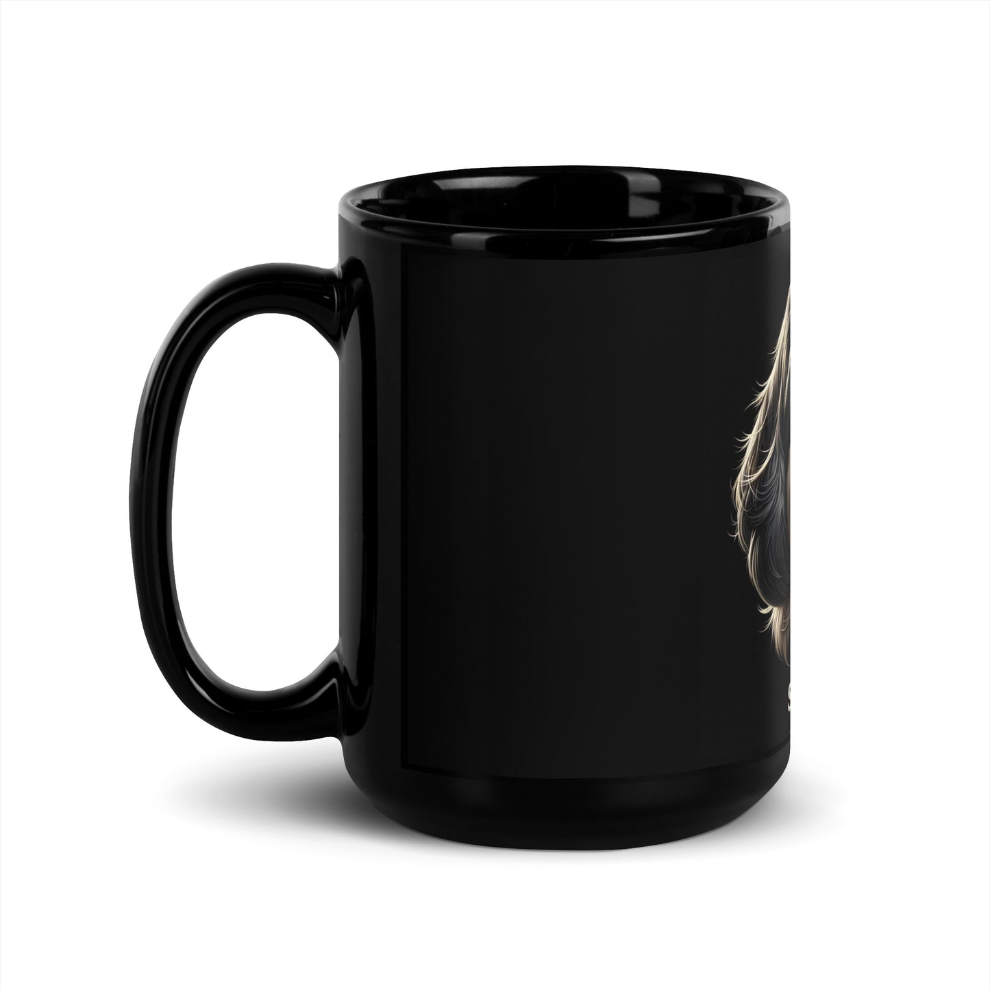 Shih Tsu Black Glossy Mug