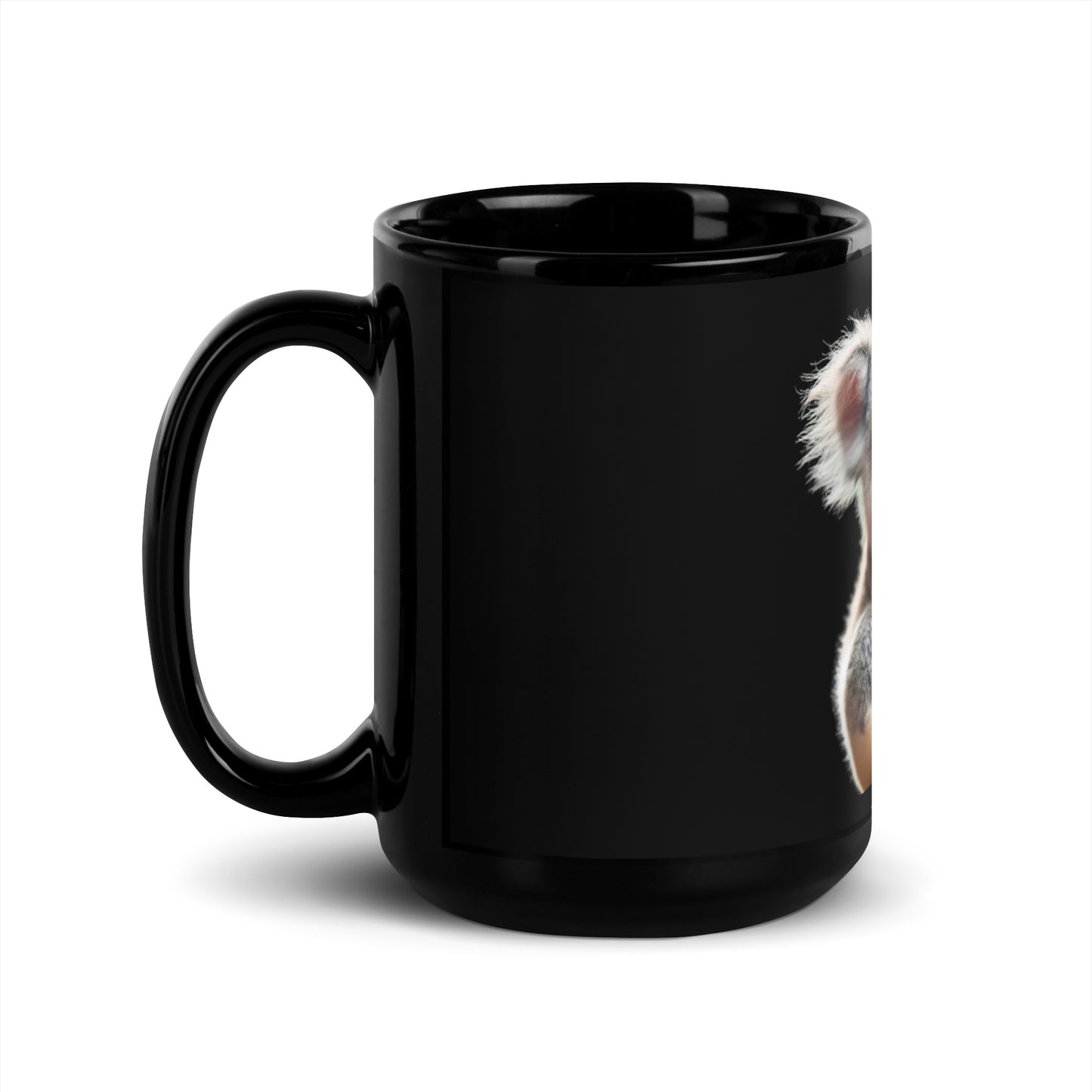 Koala Black Glossy Mug