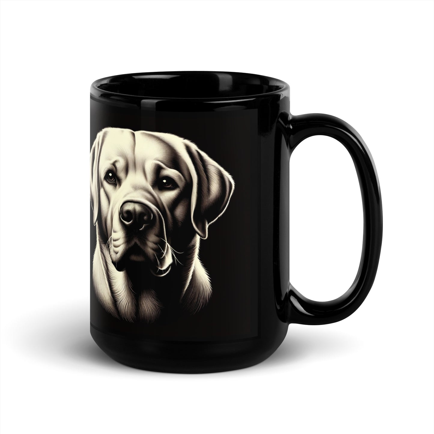 Labrador Black Glossy Mug