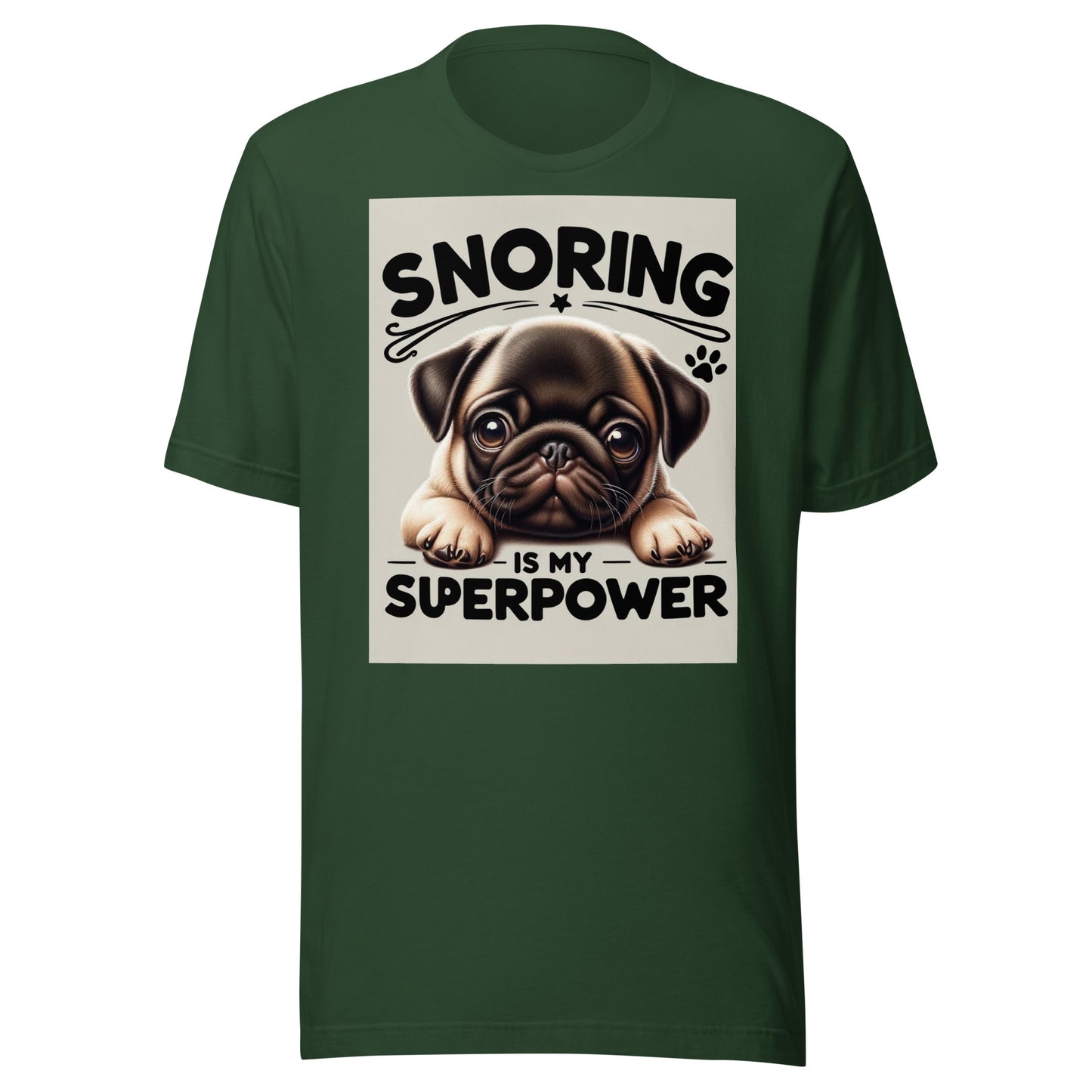 "Snoring is my Superpower" Unisex t-shirt
