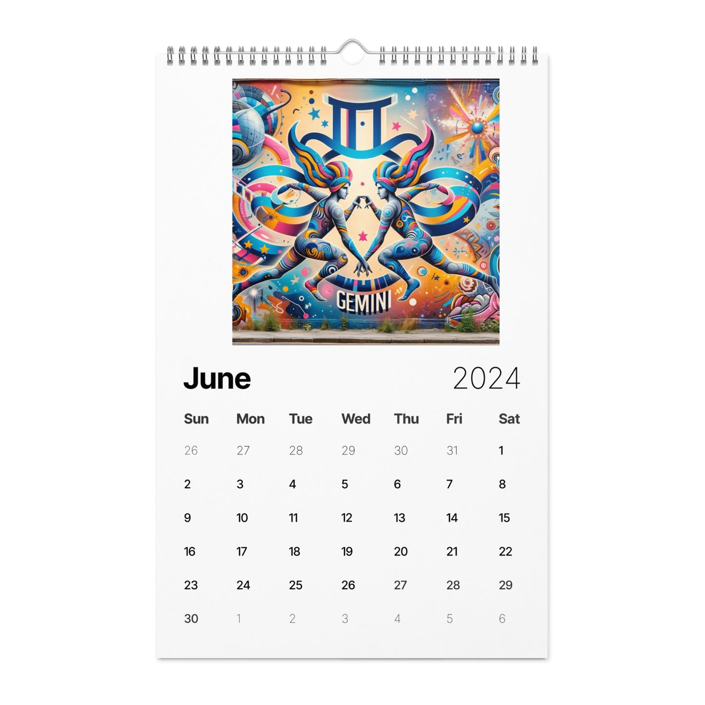 Zodiac Street Art Wall calendar (2024)