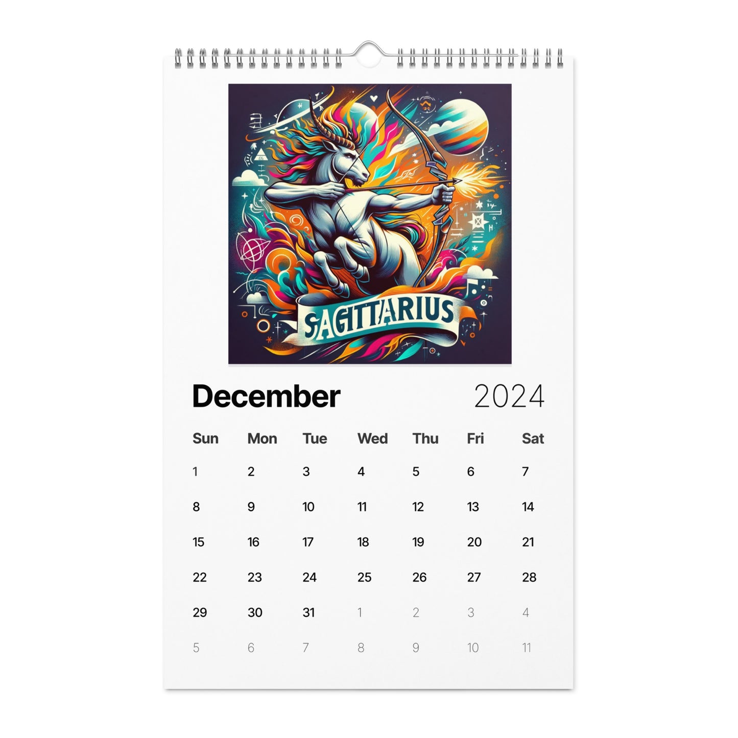 Zodiac Street Art Wall calendar (2024)