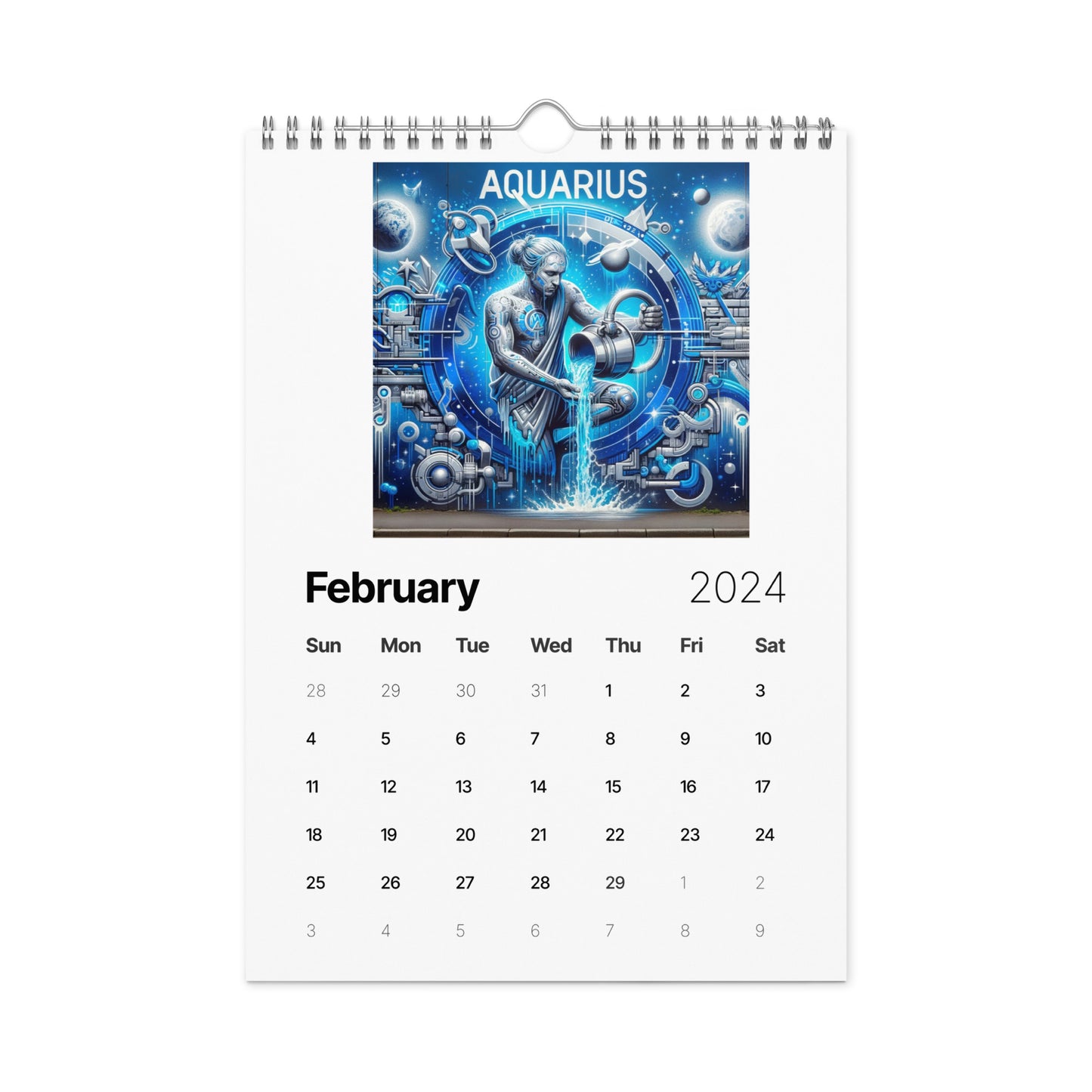 Zodiac Street Art Wall calendar (2024)
