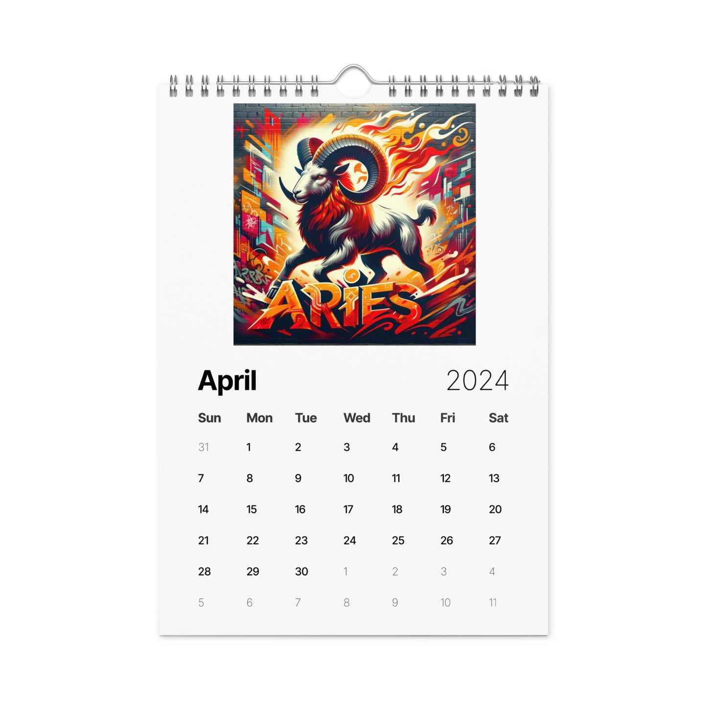 Zodiac Street Art Wall calendar (2024)