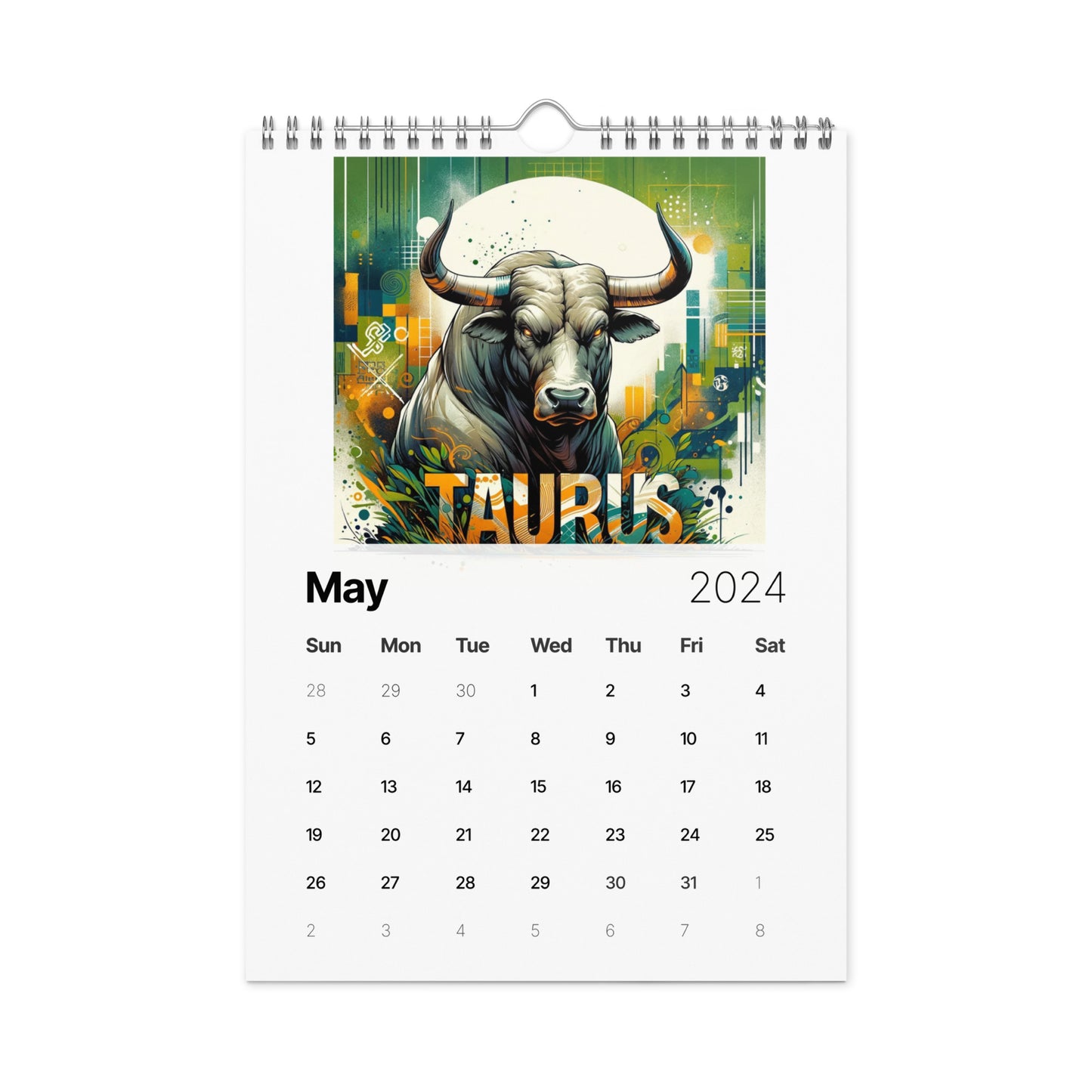 Zodiac Street Art Wall calendar (2024)