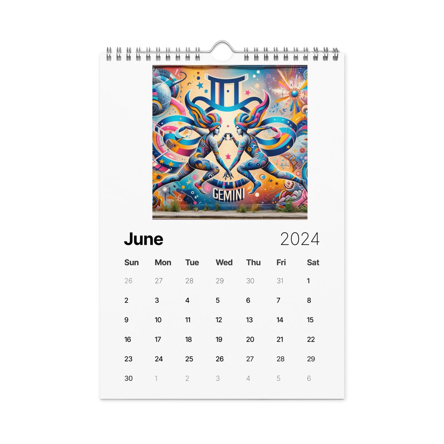 Zodiac Street Art Wall calendar (2024)