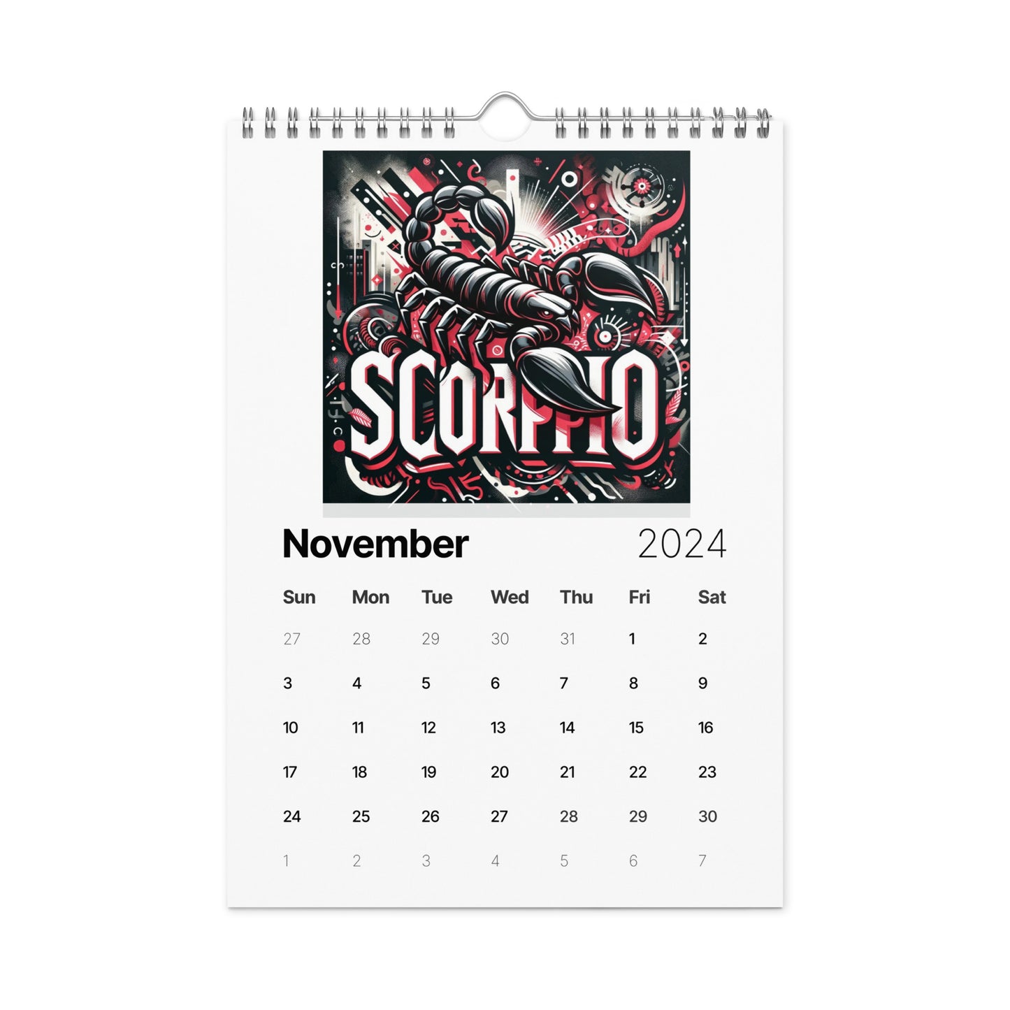 Zodiac Street Art Wall calendar (2024)