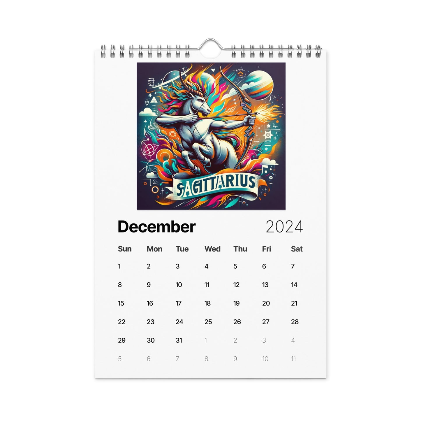 Zodiac Street Art Wall calendar (2024)