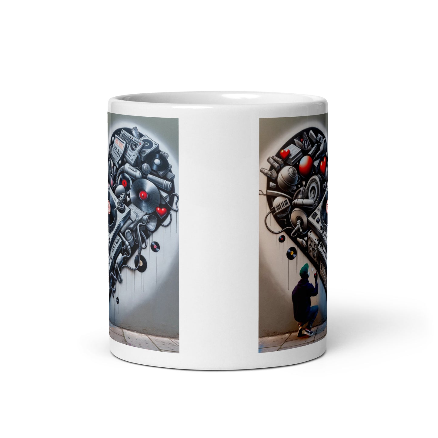 Valentine Graffiti White glossy mug