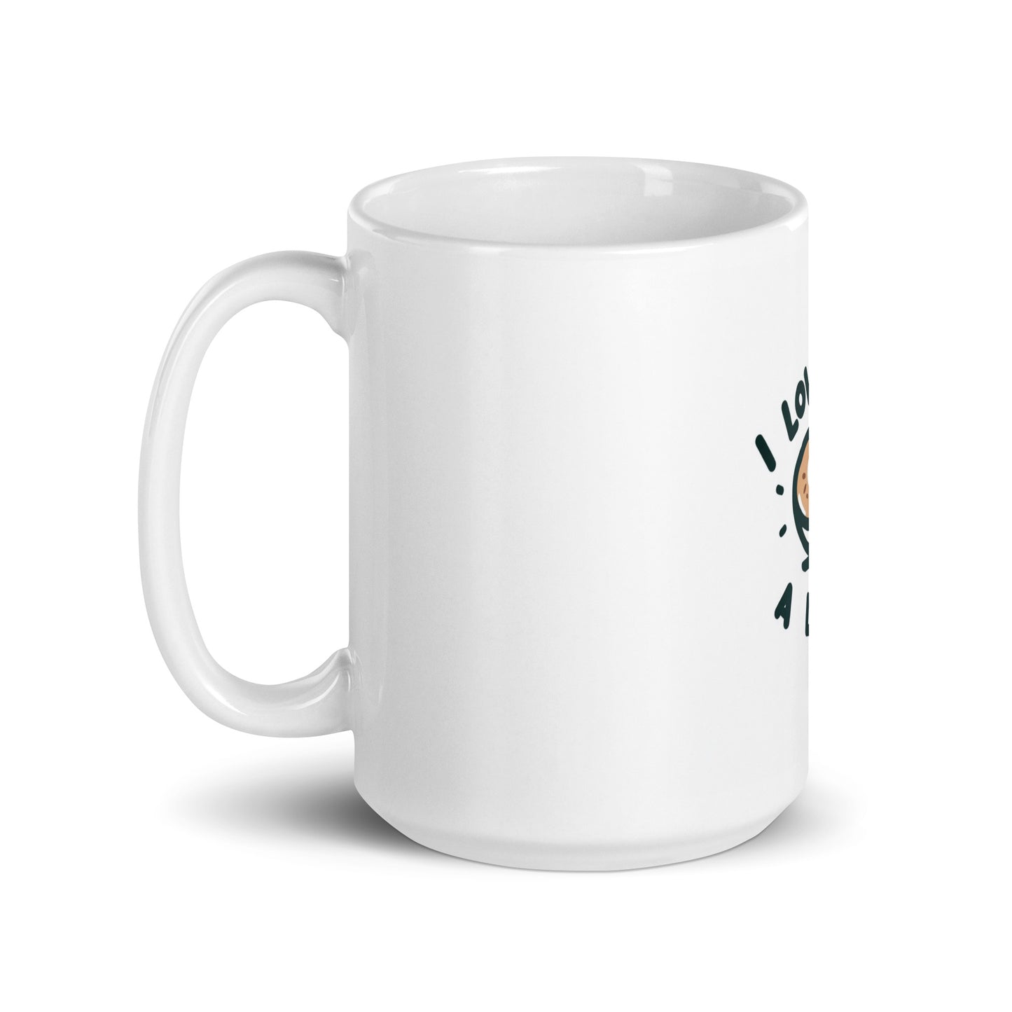 I Love You a Latte" White glossy mug