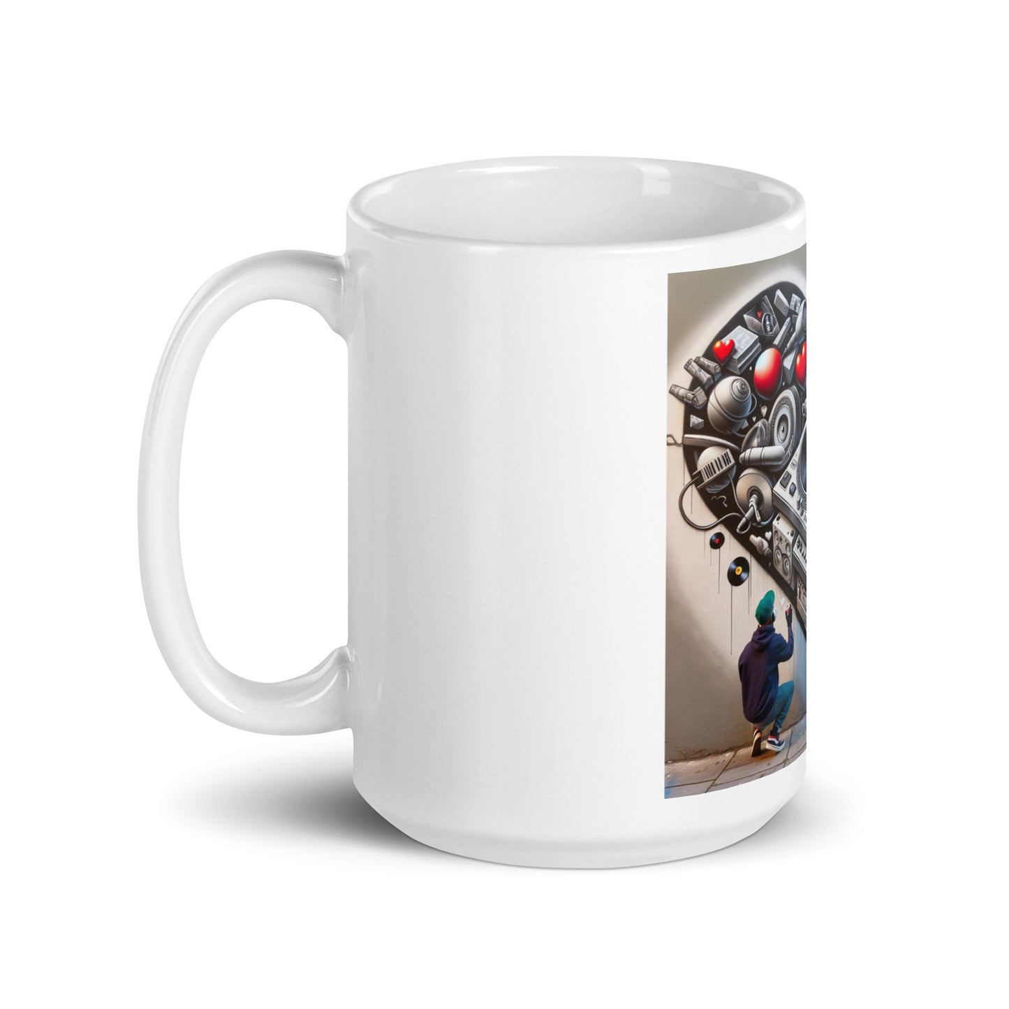 Valentine Graffiti White glossy mug