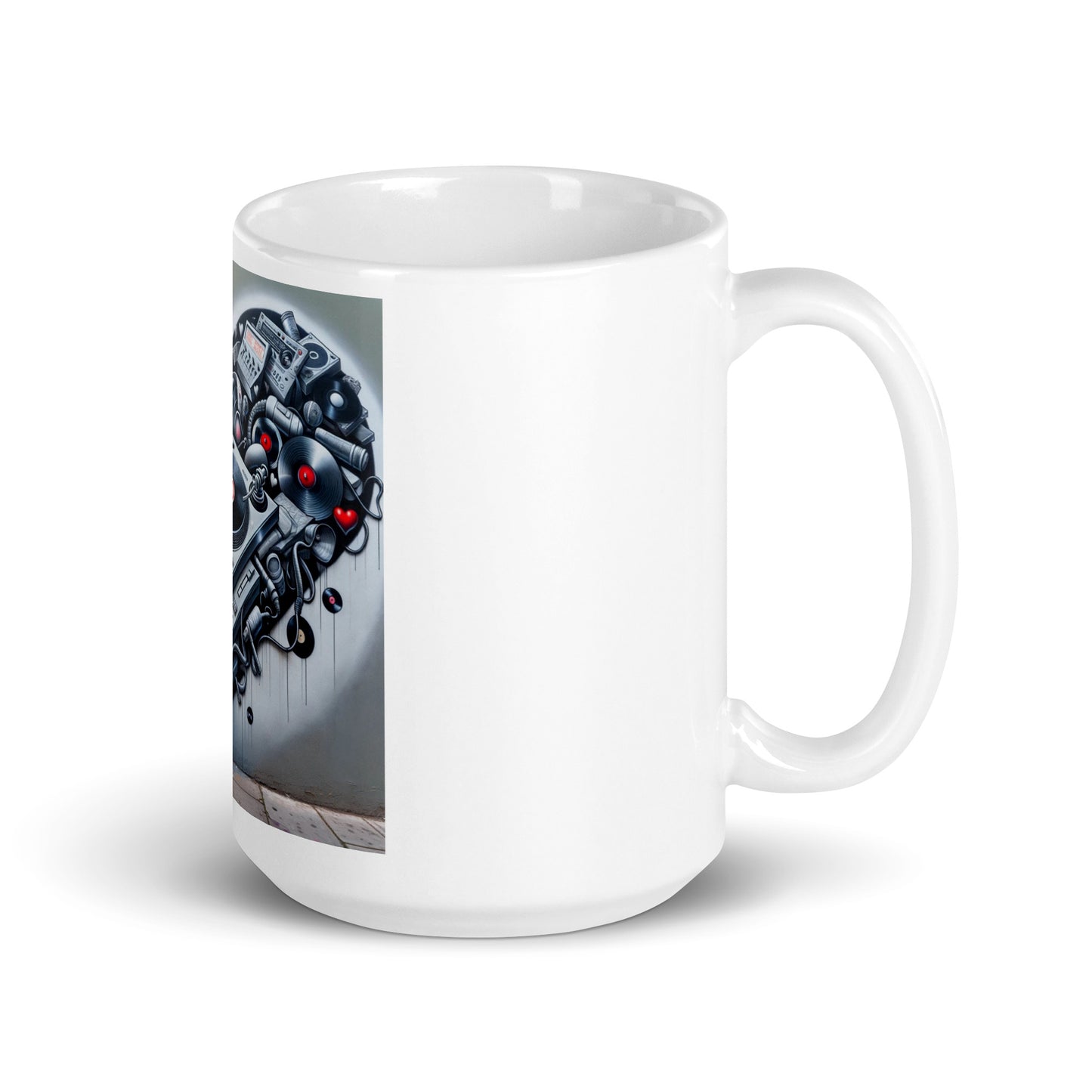 Valentine Graffiti White glossy mug