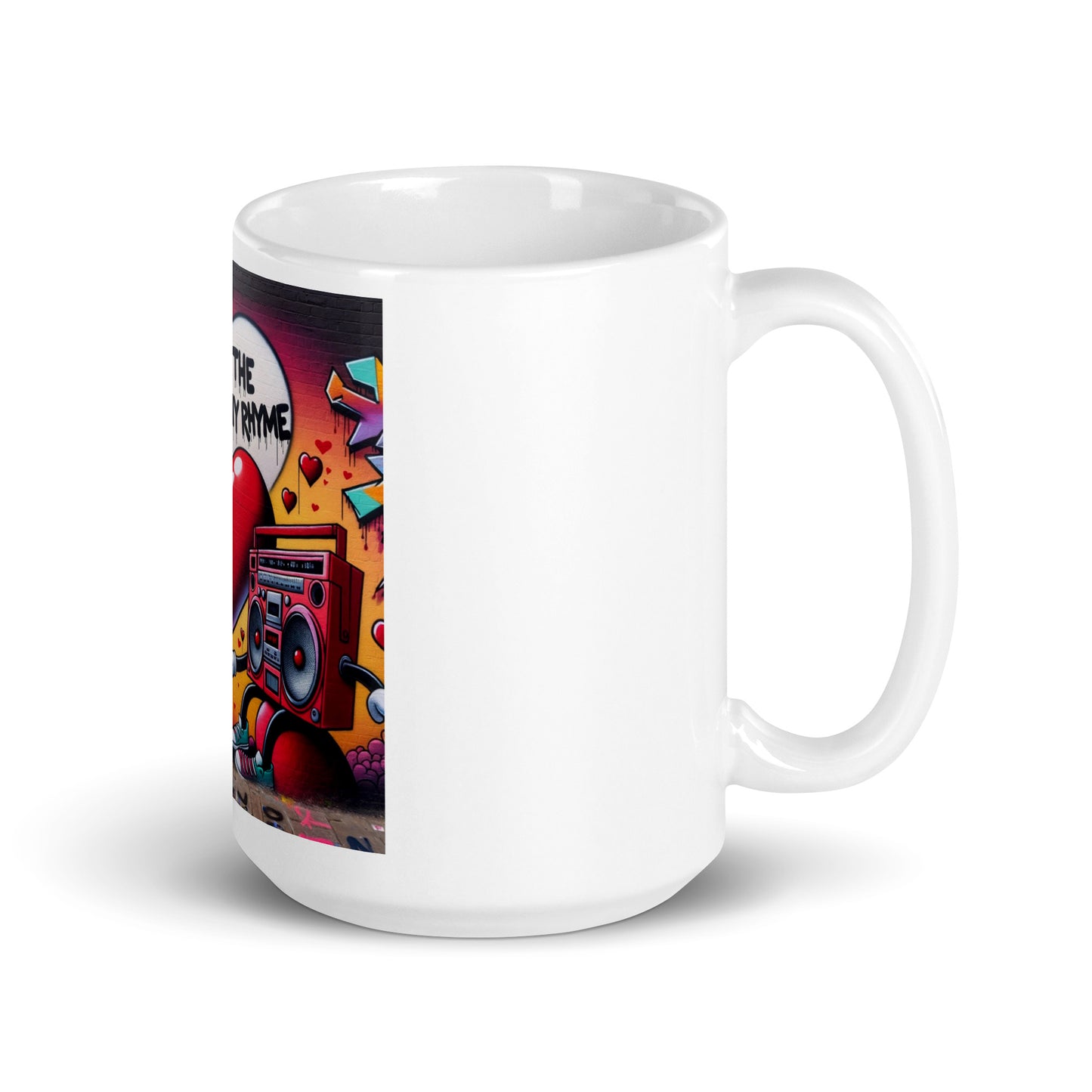 Beat to My Rhyme White glossy mug