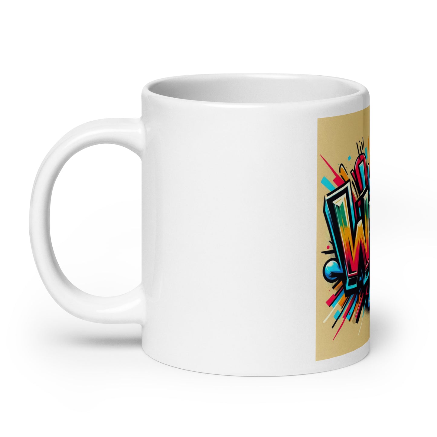 WTF White glossy mug
