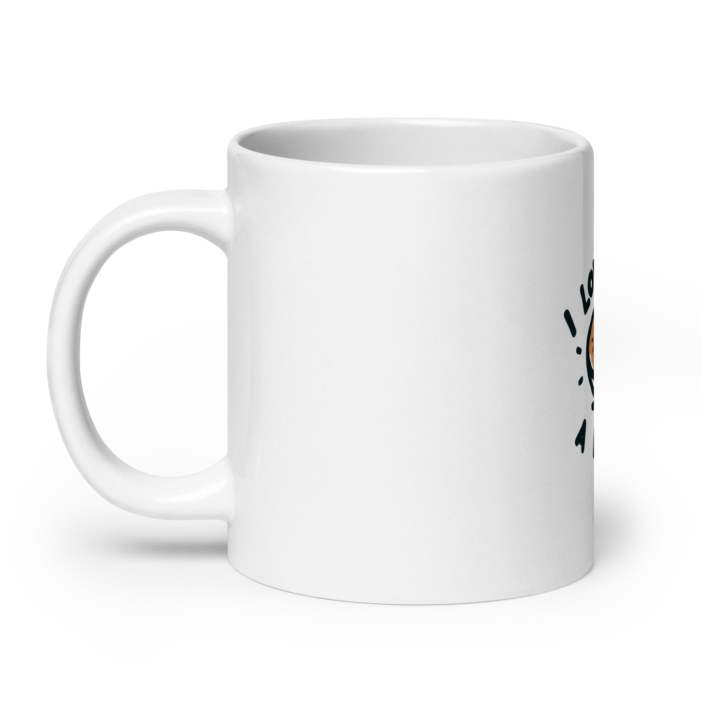 I Love You a Latte" White glossy mug