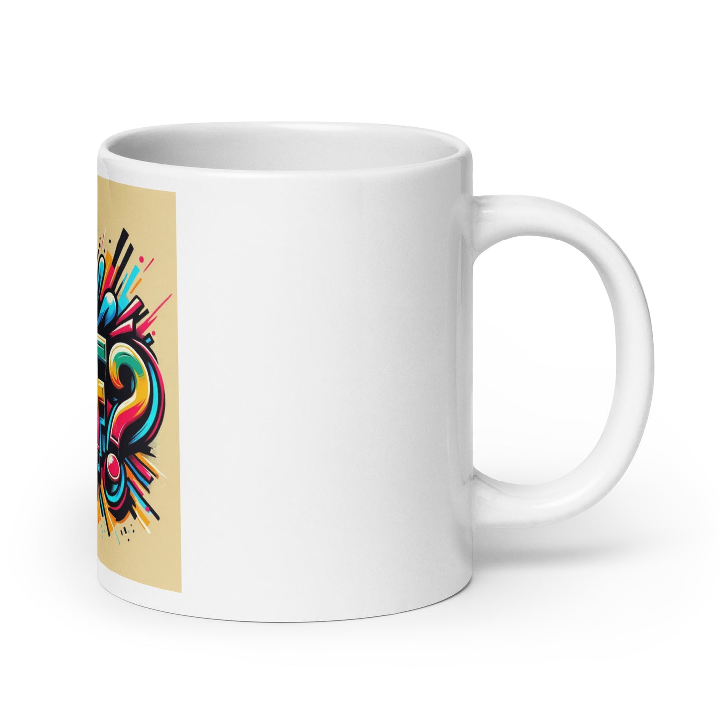 WTF White glossy mug