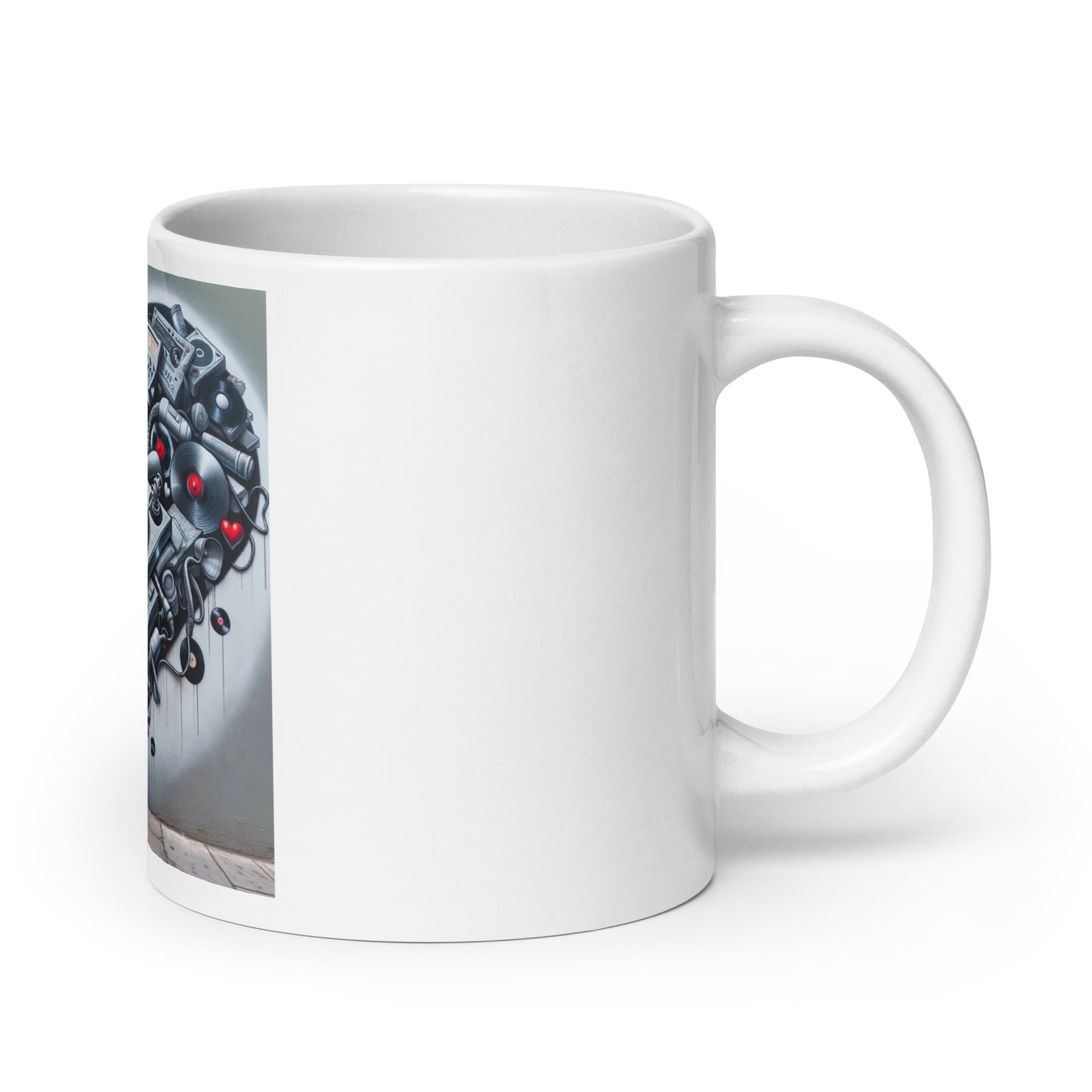 Valentine Graffiti White glossy mug