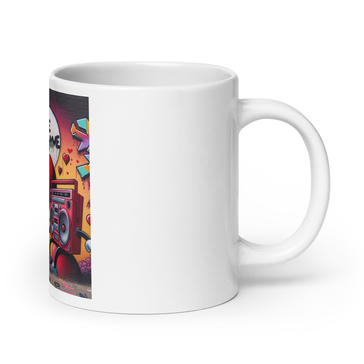 Beat to My Rhyme White glossy mug